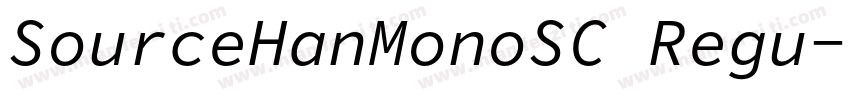SourceHanMonoSC Regu字体转换